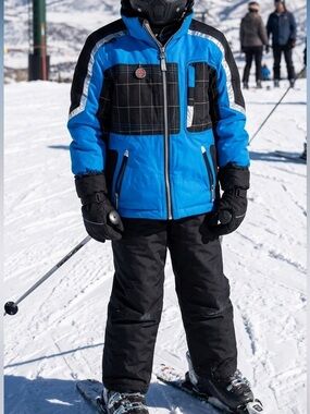 Obermeyer Kids Blue and Black ski set size 5/6